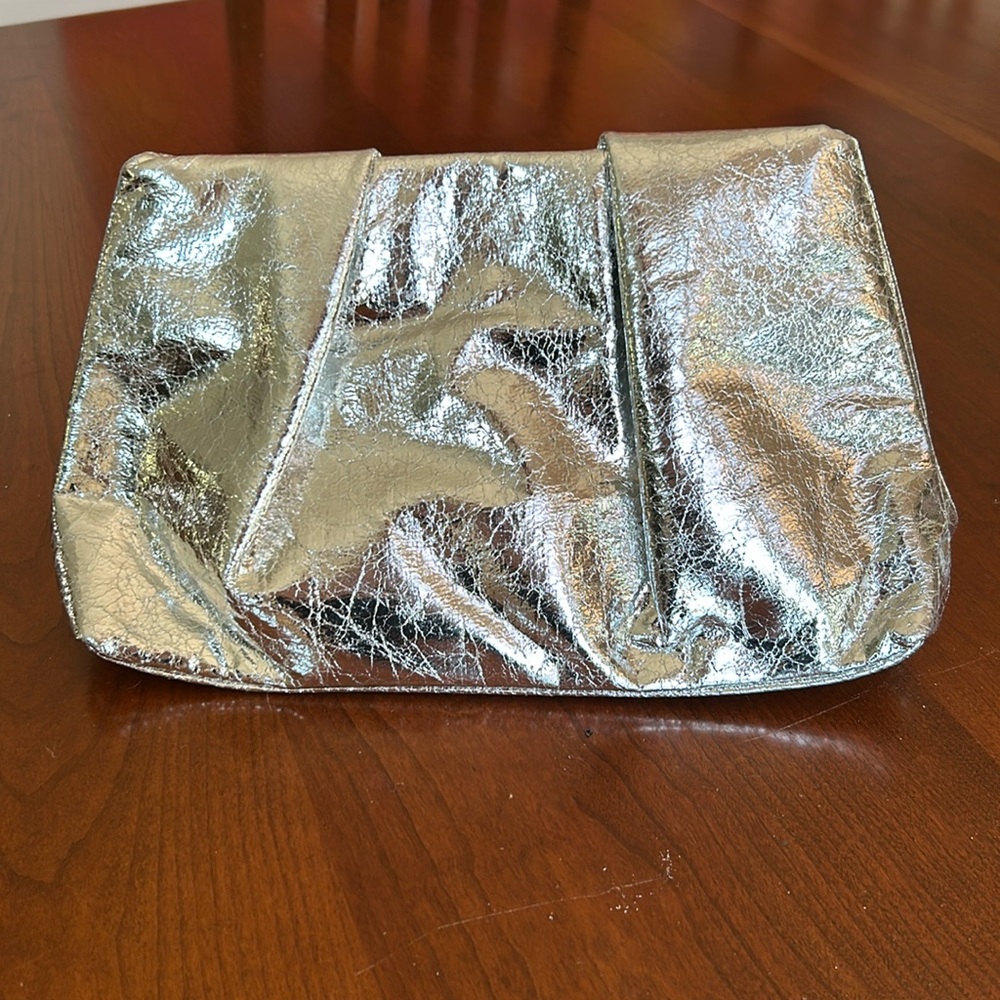 Beautiful Metallic Silver Clutch